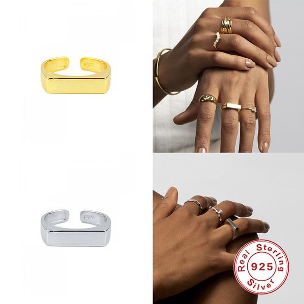 canner s925 silver ring minimalist cold wind for women ladies personalized rectangular strip geometric open punk fine jewelry cluster rings, Golden;silver
canner s925 silver ring minimalist cold wind for women ladies personalized rectangular strip geometric open punk fine jewelry cluster rings, Golden;silver