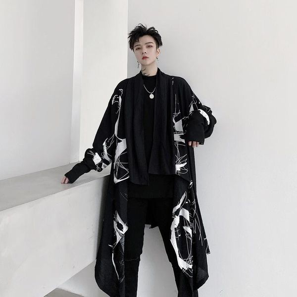 men's trench coats autumn 2021 pile collar irregular geometric pattern medium long windbreaker black japan style coat, Tan;black
men's trench coats autumn 2021 pile collar irregular geometric pattern medium long windbreaker black japan style coat, Tan;black