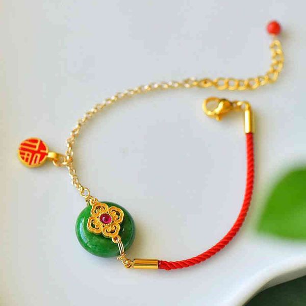 lucky series jasper safety buckle bracelet red rope s925 sterling silver fu brand fine ornament for women, Golden;silver
lucky series jasper safety buckle bracelet red rope s925 sterling silver fu brand fine ornament for women, Golden;silver