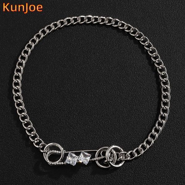 kunjoe 2021 unique paper clip safety pin pendent necklace bling cubic zirconia punk for women fashion charm jewelry pendant necklaces, Silver
kunjoe 2021 unique paper clip safety pin pendent necklace bling cubic zirconia punk for women fashion charm jewelry pendant necklaces, Silver