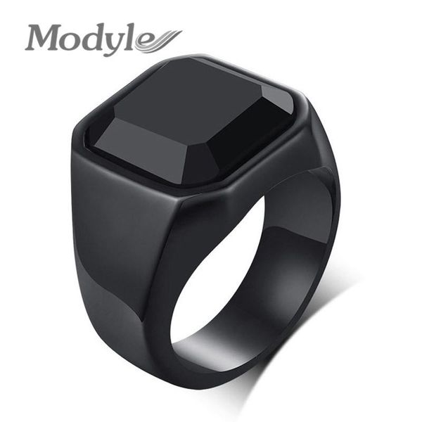 modyle punk vintage smooth 316l stainless steel black cz stone gold silver color hip hop rings for men party jewelry gifts cluster, Golden;silver
modyle punk vintage smooth 316l stainless steel black cz stone gold silver color hip hop rings for men party jewelry gifts cluster, Golden;silver