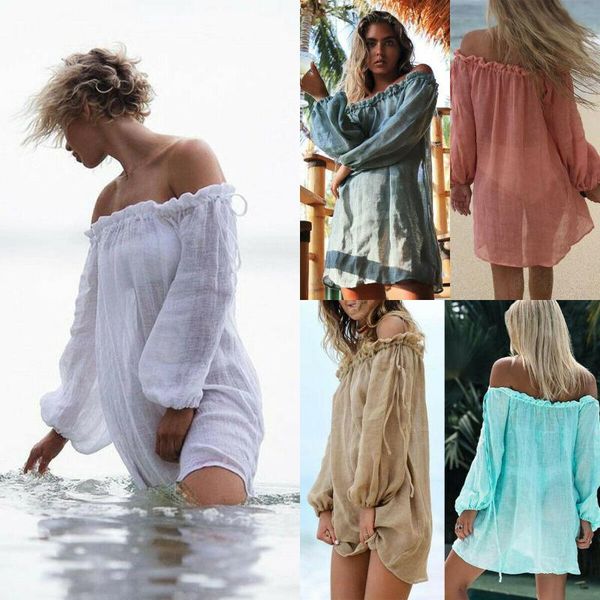 off shoulder bikini cover up womens boho summer mini short dress beach sundress casual dresses, Black;gray
off shoulder bikini cover up womens boho summer mini short dress beach sundress casual dresses, Black;gray