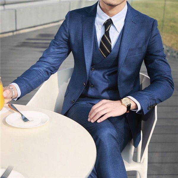 men's suits & blazers personalized made three piece wedding of the groom's formal tuxedos, White;black
men's suits & blazers personalized made three piece wedding of the groom's formal tuxedos, White;black