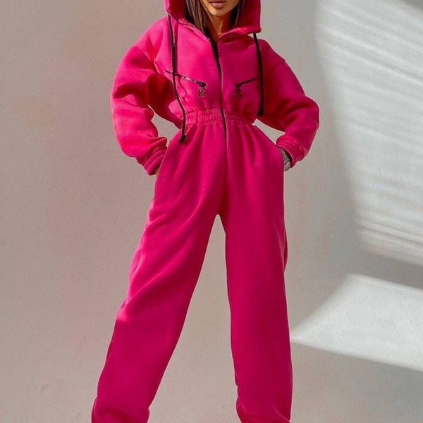 women's two piece pants sport jumpsuit women autumn 2021 solid hoodie long sleeve zipper lace up empire high street casual female bodys, White
women's two piece pants sport jumpsuit women autumn 2021 solid hoodie long sleeve zipper lace up empire high street casual female bodys, White