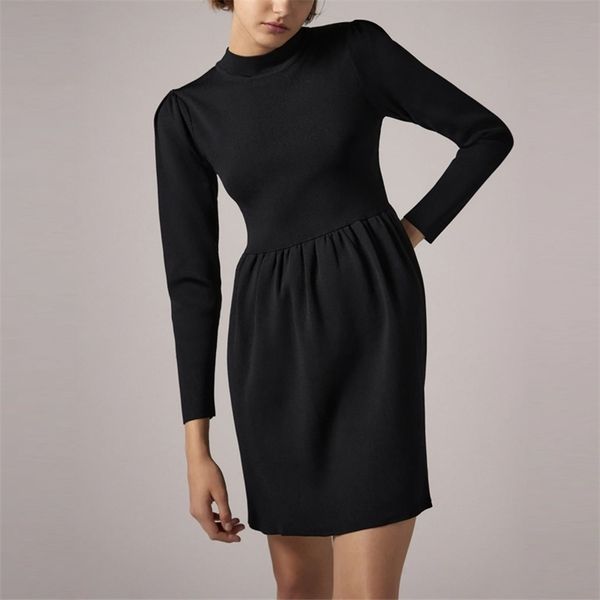 knit mini black dress women long sleeve pronounced shoulders casual slim elegant dresses woman chic a line vestidos 210524, Black;gray
knit mini black dress women long sleeve pronounced shoulders casual slim elegant dresses woman chic a line vestidos 210524, Black;gray