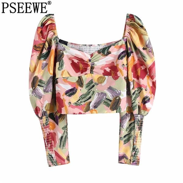 fashion print crop women spring elastic back puff long sleeve chic woman blouse beach backless ladies 210519, White
fashion print crop women spring elastic back puff long sleeve chic woman blouse beach backless ladies 210519, White