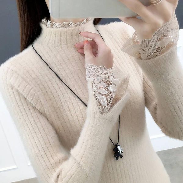 women's sweaters autumn winter knitted jumper mock neck pullovers casual women long sleeve tight solid short fashion clothing l105, White;black
women's sweaters autumn winter knitted jumper mock neck pullovers casual women long sleeve tight solid short fashion clothing l105, White;black