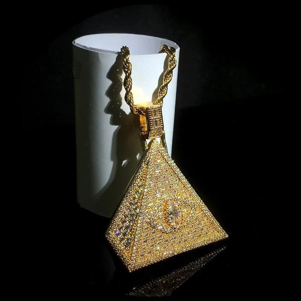 pendant necklaces vintage creative design hiphop jewelry iced out cubic zircon egypt sign pyramid horus eye, Silver
pendant necklaces vintage creative design hiphop jewelry iced out cubic zircon egypt sign pyramid horus eye, Silver