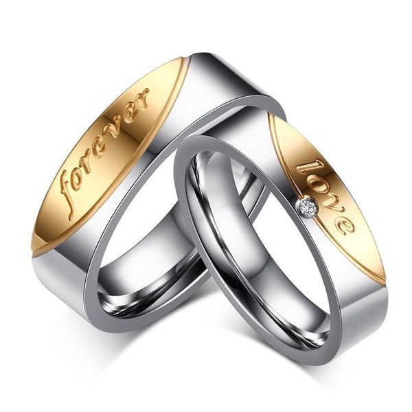 wedding rings cz forever love gold plating color couple men/women's 316l stainless steel band jewelry, Slivery;golden
wedding rings cz forever love gold plating color couple men/women's 316l stainless steel band jewelry, Slivery;golden