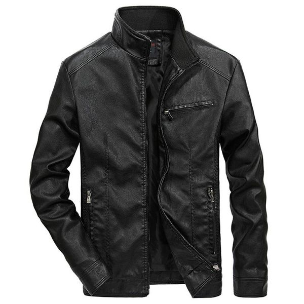 men's jackets men motorcycle washed leather pu stand collar smart casual jacket coats sleeve, Black;brown 
men's jackets men motorcycle washed leather pu stand collar smart casual jacket coats sleeve, Black;brown