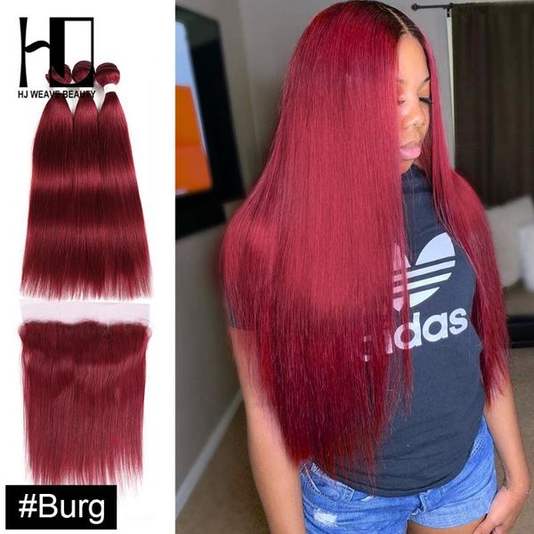 human hair bulks hj weave beauty peruvian straight bundle with frontal 4/99j /burg/33 pre colored bundles remy, Black
human hair bulks hj weave beauty peruvian straight bundle with frontal 4/99j /burg/33 pre colored bundles remy, Black
