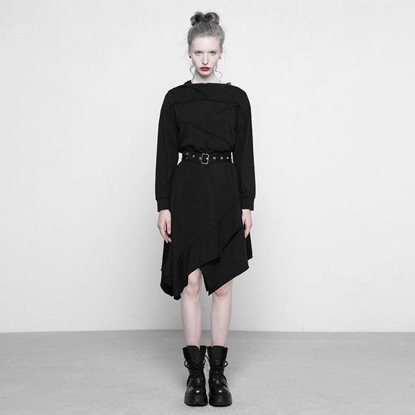 casual dresses punkrave women's punk stitching asymmetrical with belt personality breathable knit zipper wizard hat long sleeve dress, Black;gray
casual dresses punkrave women's punk stitching asymmetrical with belt personality breathable knit zipper wizard hat long sleeve dress, Black;gray