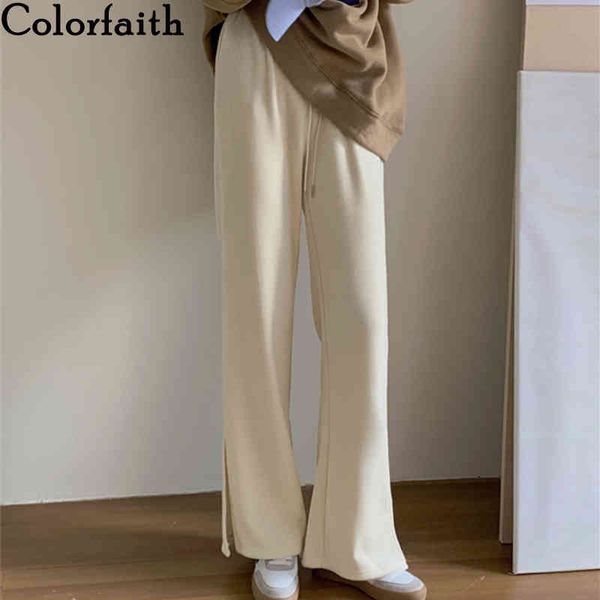 colorfaith new women's spring autumn women pants wide leg high waist sweatpants thicken split ankle-length trousers p413 210413, Black;white
colorfaith new women's spring autumn women pants wide leg high waist sweatpants thicken split ankle-length trousers p413 210413, Black;white