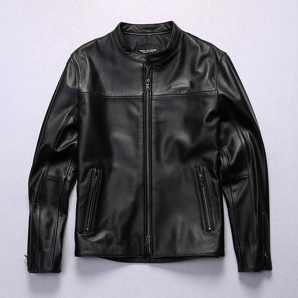 casual leather men's coats and jackets jacket spring autumn genuine sheepskin & faux, Black
casual leather men's coats and jackets jacket spring autumn genuine sheepskin & faux, Black