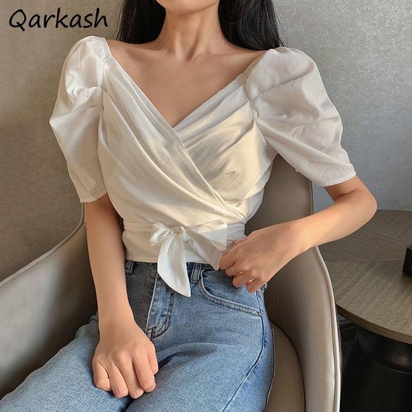 women's blouses & shirts women summer design pure chic temperament streetwear ladies college ulzzang blusa feminina v-neck casual all, White
women's blouses & shirts women summer design pure chic temperament streetwear ladies college ulzzang blusa feminina v-neck casual all, White