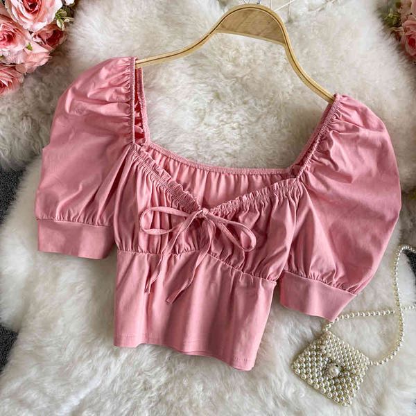 women's jumpsuits & rompers women puff sleeve crop lace-up ruched square collar summer shirt 2021 new slim fit casual, Black;white
women's jumpsuits & rompers women puff sleeve crop lace-up ruched square collar summer shirt 2021 new slim fit casual, Black;white