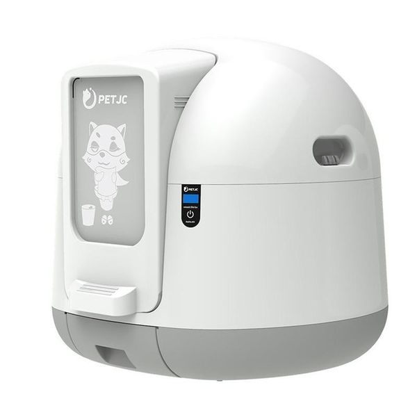 other cat supplies petjc automatic intelligent large litter box fully closed feces machine splashproof self toilet sandbox bedpan cleaning