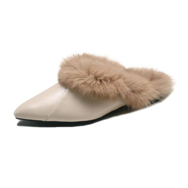 autumn and winter women 's fluffy shoes fashion durable pointed slippers fur muller zapatos mujer, Black
autumn and winter women 's fluffy shoes fashion durable pointed slippers fur muller zapatos mujer, Black