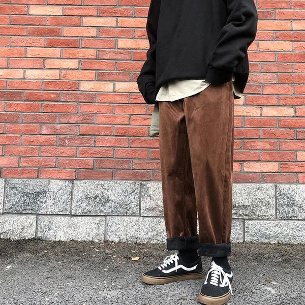 men's pants 2021autumn and winter solid color corduroy plus velvet straight casual simple harem black / brown gray
men's pants 2021autumn and winter solid color corduroy plus velvet straight casual simple harem black / brown gray