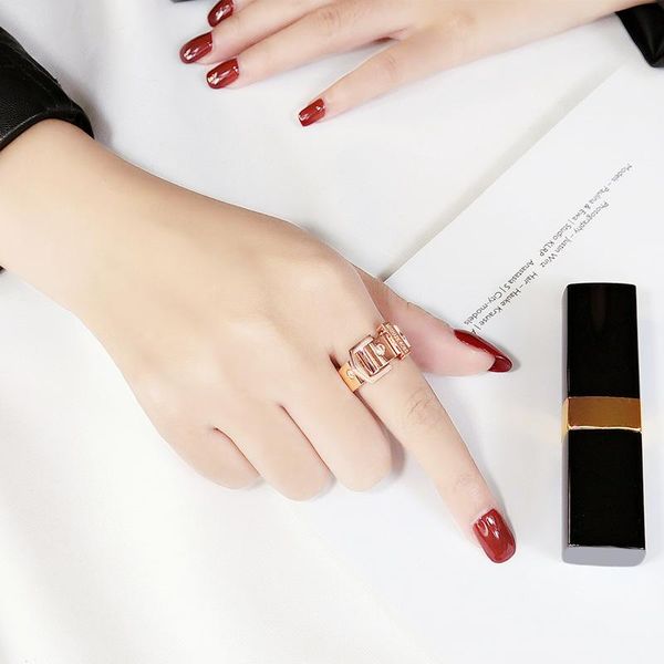 japanese and korean fashionistas temperament personality web celebrity titanium steel colorless rose gold couple ring cluster rings, Golden;silver
japanese and korean fashionistas temperament personality web celebrity titanium steel colorless rose gold couple ring cluster rings, Golden;silver
