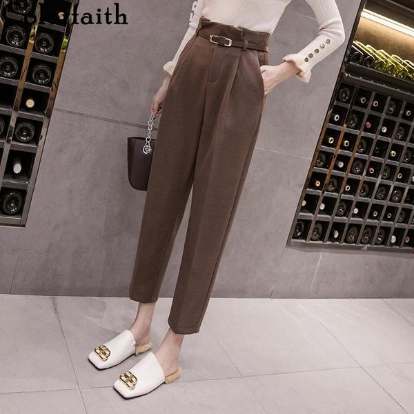 women's pants & capris colorfaith 2021 autumn winter women with belt high waist casual pockets fold zipper office lady suit woolen trou, Black;white
women's pants & capris colorfaith 2021 autumn winter women with belt high waist casual pockets fold zipper office lady suit woolen trou, Black;white