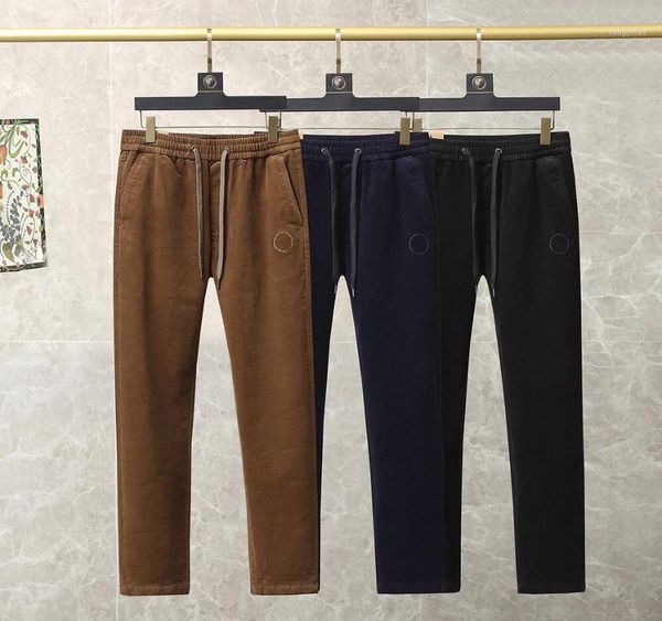men's pants 2021 couple soft and comfortable breathable corduroy casual fashion trousers, Black