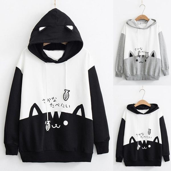 womens winter autumn sweatshirt long sleeve kitty cat print pocket thin hoodie blouse shirt oversized pullover hoodies d4 women's & swe, Black
womens winter autumn sweatshirt long sleeve kitty cat print pocket thin hoodie blouse shirt oversized pullover hoodies d4 women's & swe, Black