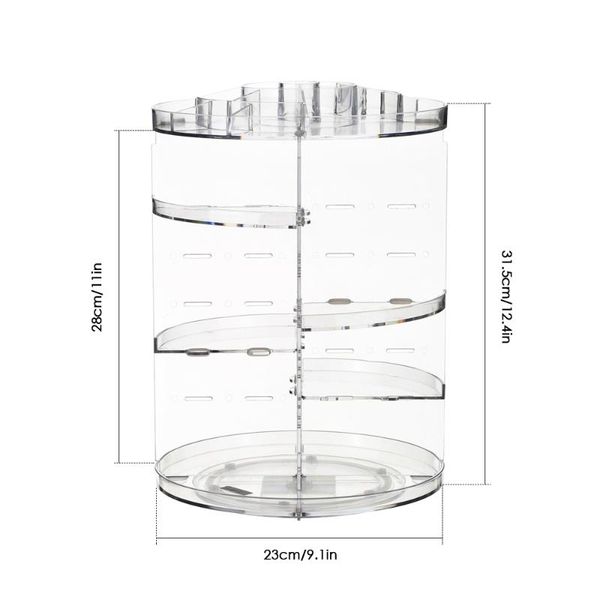 bathroom storage & organization 23 grid plastic makeup organizer 360 degree rotation cosmetics box adjustable height case
bathroom storage & organization 23 grid plastic makeup organizer 360 degree rotation cosmetics box adjustable height case