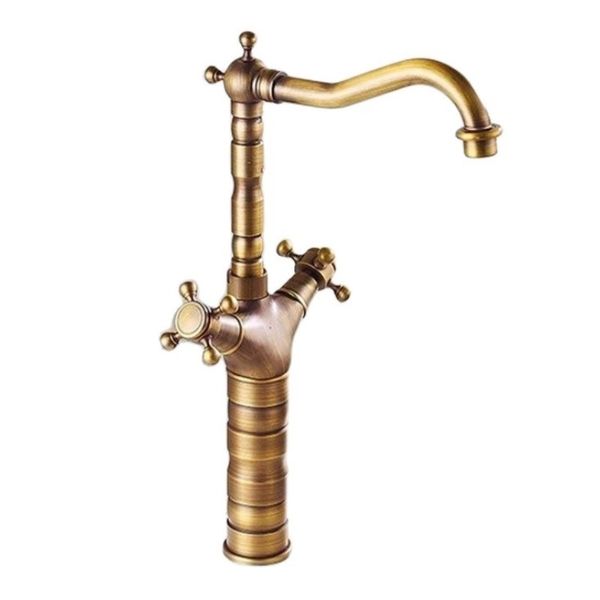 kitchen taps antique bronze brass sink faucet double handle 360 rotation tall spout water mixer tap
kitchen taps antique bronze brass sink faucet double handle 360 rotation tall spout water mixer tap