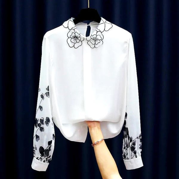 women's blouses & shirts office lady long sleeve women autumn spring chic collar print chiffon white blouse shirt blusas y camisas ls06
women's blouses & shirts office lady long sleeve women autumn spring chic collar print chiffon white blouse shirt blusas y camisas ls06