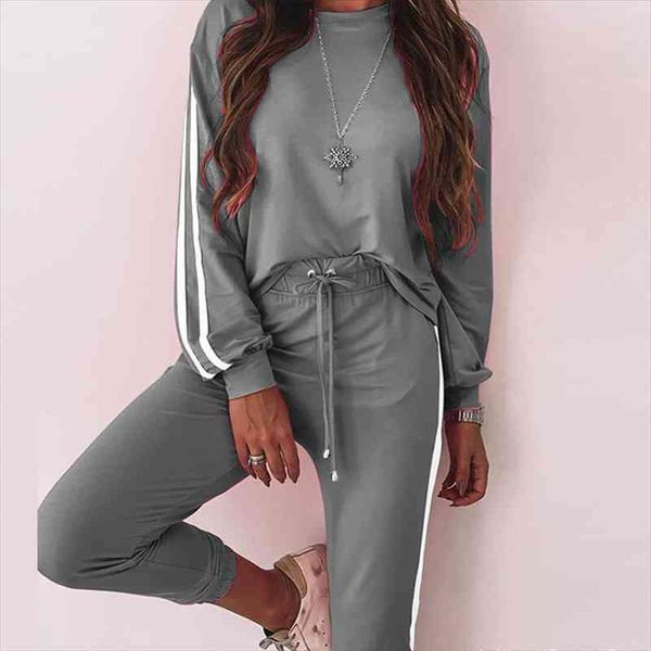 Womens Tracksuit Striped Drawstring 2 Piece Sets Sweatshirt Lace Up High Waist Pants Suit Female Autumn Casual Ladies Set, White
Womens Tracksuit Striped Drawstring 2 Piece Sets Sweatshirt Lace Up High Waist Pants Suit Female Autumn Casual Ladies Set, White