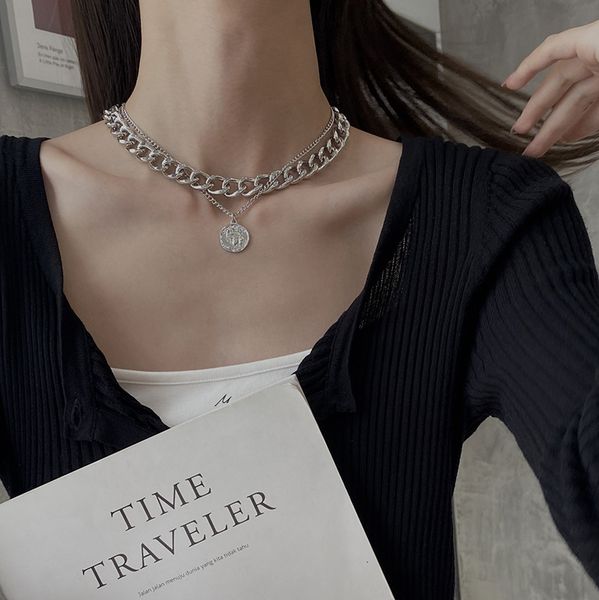 multi layer trendy geometric round brand necklace thick chain folding sweater chain net red personality neck chain neck ornament girl, Black
multi layer trendy geometric round brand necklace thick chain folding sweater chain net red personality neck chain neck ornament girl, Black