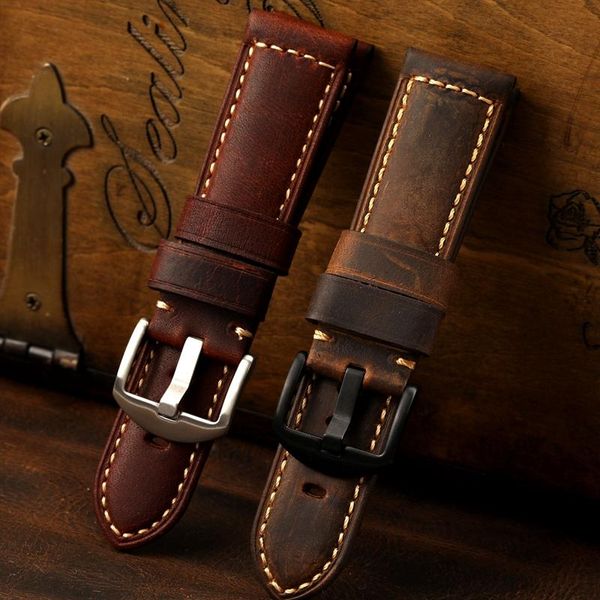 watch bands handmade vintage leather watchband for pam111 20 22 24 26mm men's soft bracelet, Black;brown
watch bands handmade vintage leather watchband for pam111 20 22 24 26mm men's soft bracelet, Black;brown