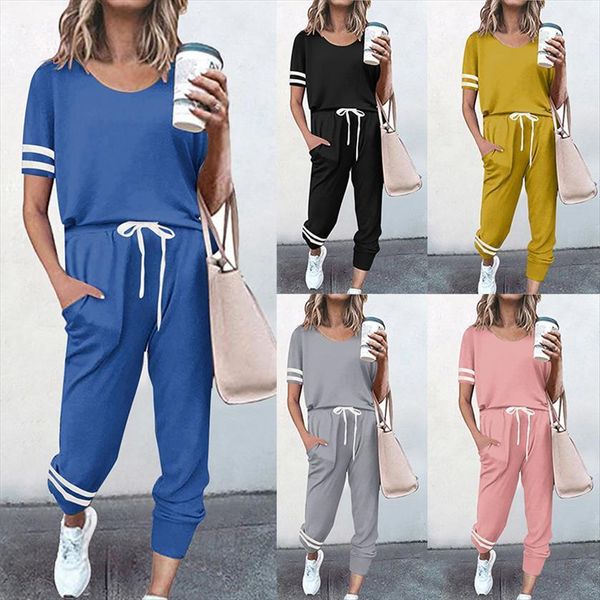 summer casual fashion sports hit womenpant color short sleeved trousers two piece set female t shirt and long pants suit, White
summer casual fashion sports hit womenpant color short sleeved trousers two piece set female t shirt and long pants suit, White