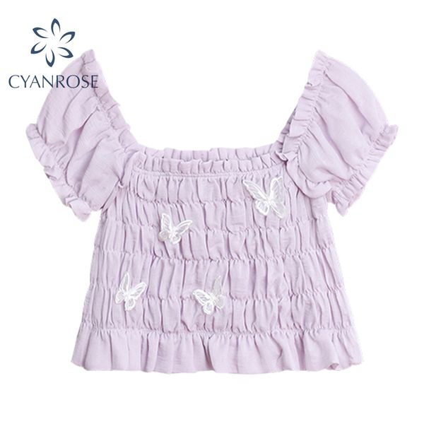 draped design purple sweet blouses women short sleeve summer slim bodycon crop shirts butterfly patchwork mori girl skinny 210417, White
draped design purple sweet blouses women short sleeve summer slim bodycon crop shirts butterfly patchwork mori girl skinny 210417, White