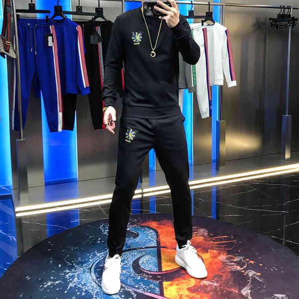 hoodies fall of custom male fashion embroidered flower sequins leisure youth sweater two pieces together for man, Black
hoodies fall of custom male fashion embroidered flower sequins leisure youth sweater two pieces together for man, Black