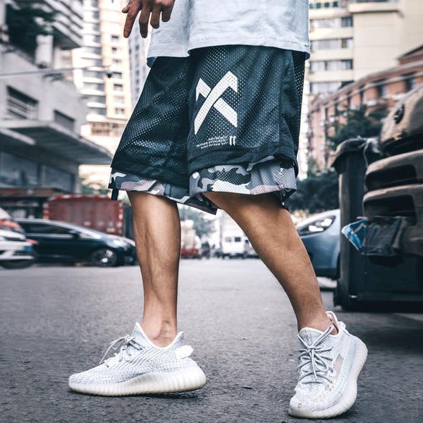 side harajuku shorts men streetwear casual hip hop sweatpants mesh camouflage military short pants print loose polyester men's, White;black
side harajuku shorts men streetwear casual hip hop sweatpants mesh camouflage military short pants print loose polyester men's, White;black