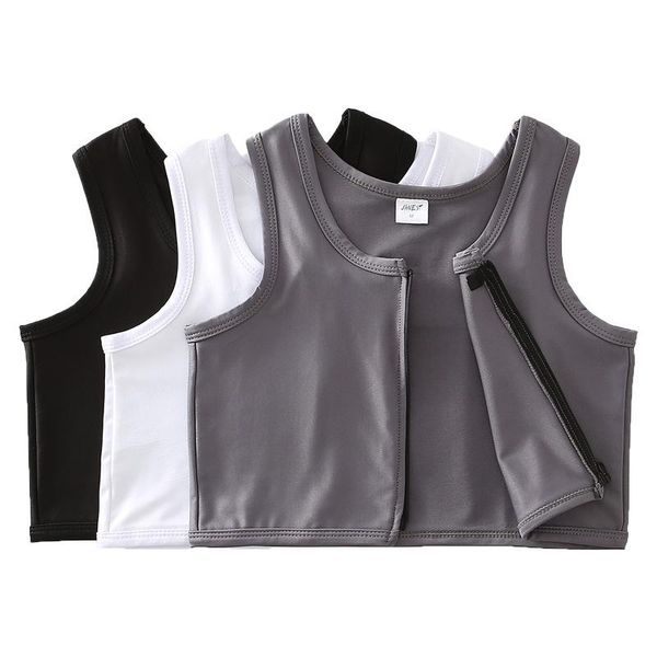 women's shapers mesh zipper chest binder for tomboy les lesbian ftm transgender breathable flat breast slim shaper undershirt vest tank, Black;white
women's shapers mesh zipper chest binder for tomboy les lesbian ftm transgender breathable flat breast slim shaper undershirt vest tank, Black;white