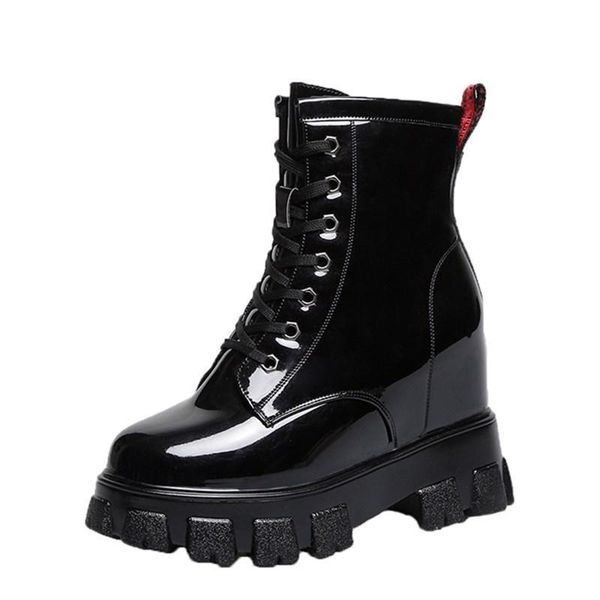 winter platform women shoes autumn warm fur combat ankle boots patent leather 8cm wee heels ladies chunky sneakers, Black
winter platform women shoes autumn warm fur combat ankle boots patent leather 8cm wee heels ladies chunky sneakers, Black
