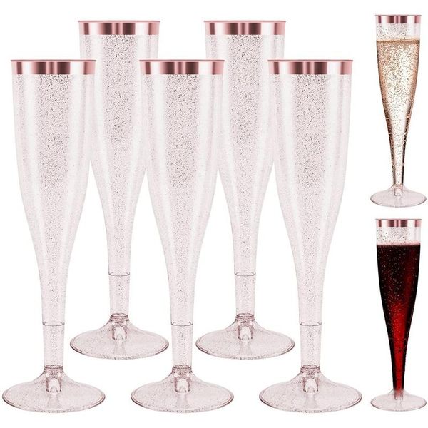 disposable cups & straws plastic champagne flutes 6.5 oz glasses,disposable reusable rose gold glittered wedding party toasting
disposable cups & straws plastic champagne flutes 6.5 oz glasses,disposable reusable rose gold glittered wedding party toasting