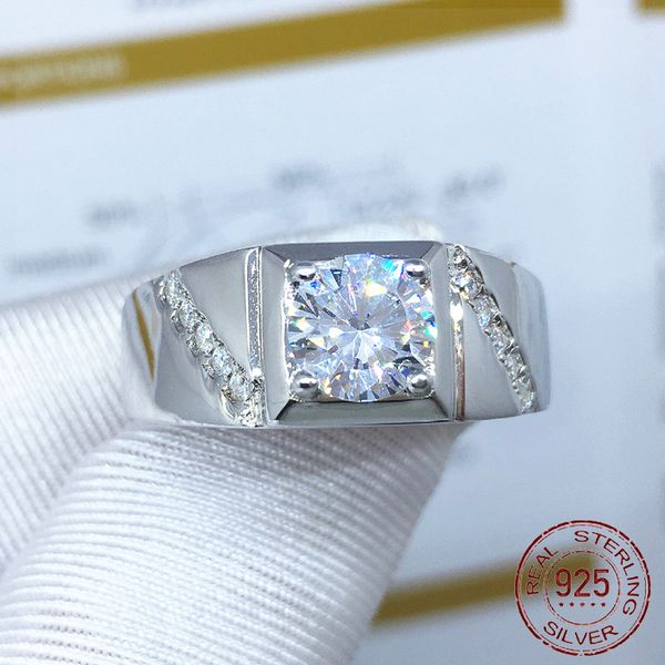 men gift fine jewelry inlay 6mm cz zirconia diamond ring original 925 sterling silver wedding accessories jm-056, Slivery;golden
men gift fine jewelry inlay 6mm cz zirconia diamond ring original 925 sterling silver wedding accessories jm-056, Slivery;golden