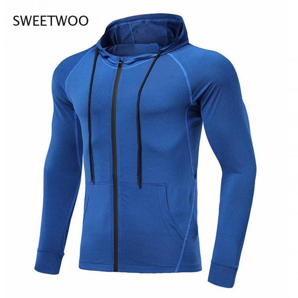 running jackets men's solid color long-sleeved hoodie tights fitness training suit zipper pullover casual coat, Black;red
running jackets men's solid color long-sleeved hoodie tights fitness training suit zipper pullover casual coat, Black;red