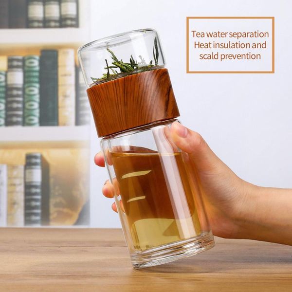 creative glass water bottle double wall drinking cup tea bottles separation mugs 260ml/300ml gifts for friends
creative glass water bottle double wall drinking cup tea bottles separation mugs 260ml/300ml gifts for friends