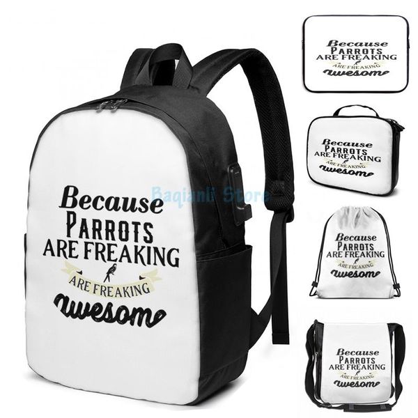 funny graphic print parrots(8) usb charge backpack men school bags women bag travel laptop
funny graphic print parrots(8) usb charge backpack men school bags women bag travel laptop