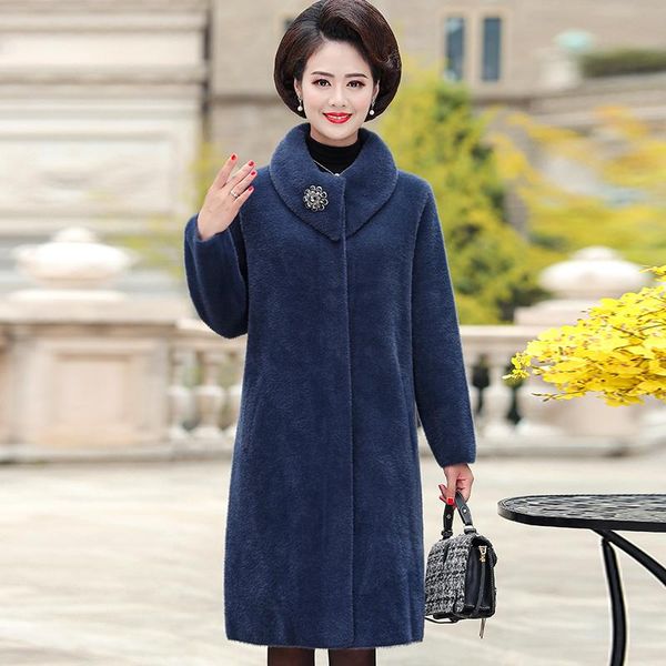 women's wool & blends mink velvet coat noble middle-aged overcoat fashion women double-sided 2021 winter, Black
women's wool & blends mink velvet coat noble middle-aged overcoat fashion women double-sided 2021 winter, Black