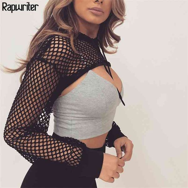 streetwear solid fishnet hoodie women summer perspective outwear long sleeve sweatshirt cropped femme 210510, Black
streetwear solid fishnet hoodie women summer perspective outwear long sleeve sweatshirt cropped femme 210510, Black