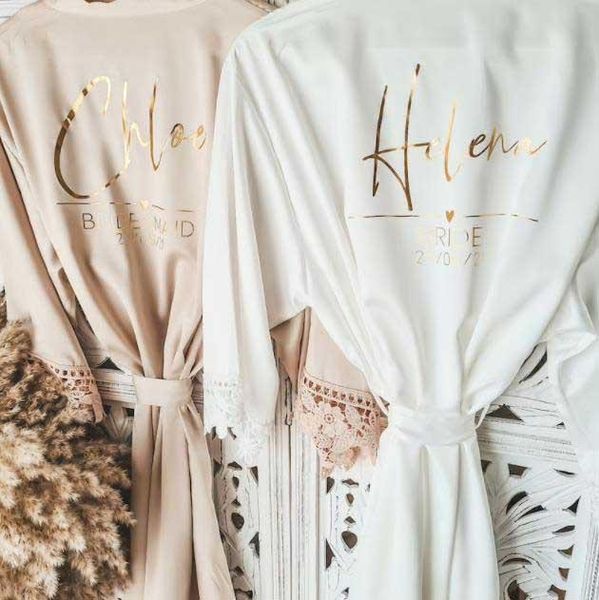 women's sleepwear wedding robe personalised bridesmaid robes bride gift satin lace dressing gown bridal, Black;red
women's sleepwear wedding robe personalised bridesmaid robes bride gift satin lace dressing gown bridal, Black;red