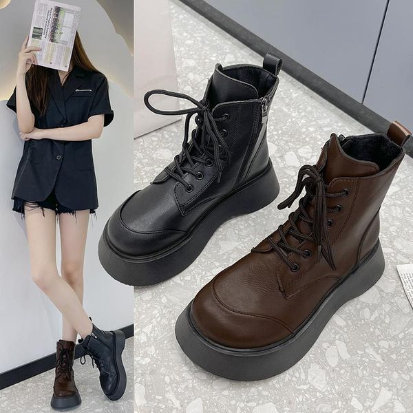 boots hkyx ankle women shoes genuine leather 2021 autumn winter round toe zip concise sewing handmade platform, Black
boots hkyx ankle women shoes genuine leather 2021 autumn winter round toe zip concise sewing handmade platform, Black