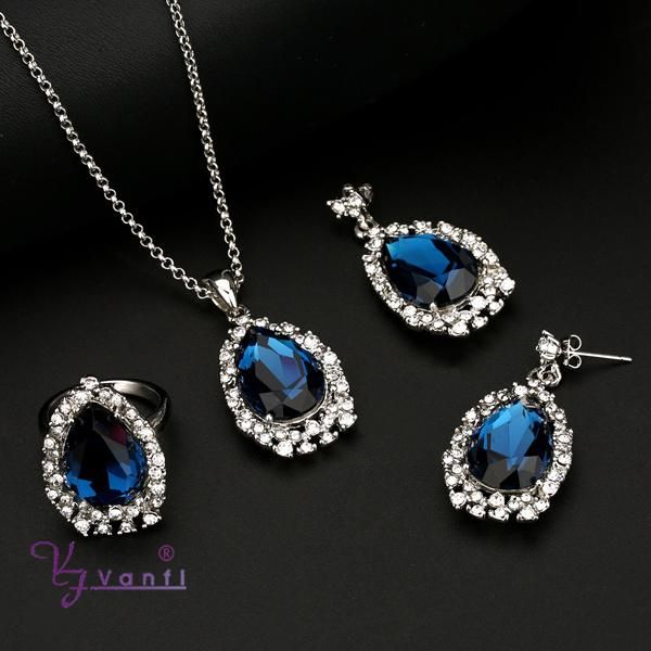 earrings & necklace kfvanfi rhinestones silver color jewelry sets water drop blue crystal zinc alloy ring jewellery female
earrings & necklace kfvanfi rhinestones silver color jewelry sets water drop blue crystal zinc alloy ring jewellery female