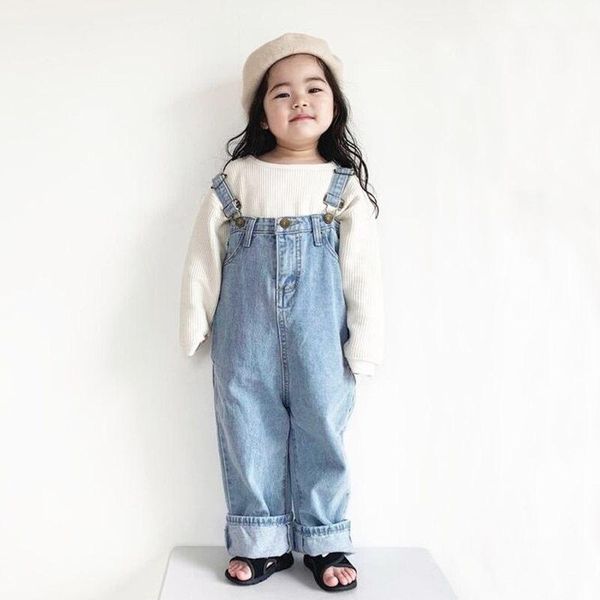 jumpsuits kids overalls autumn children korean style loose high-waists jeans baby girl pants 2-8 year old boys fashion denim trousers, Blue
jumpsuits kids overalls autumn children korean style loose high-waists jeans baby girl pants 2-8 year old boys fashion denim trousers, Blue